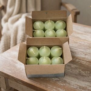 2 Boxes Vintage PartyLite Honeydew Mint Votive Candles - Rare Retired Scent!